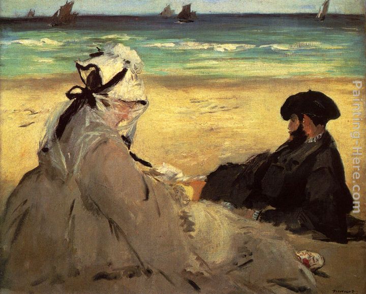 On The Beach painting - Eduard Manet On The Beach art painting